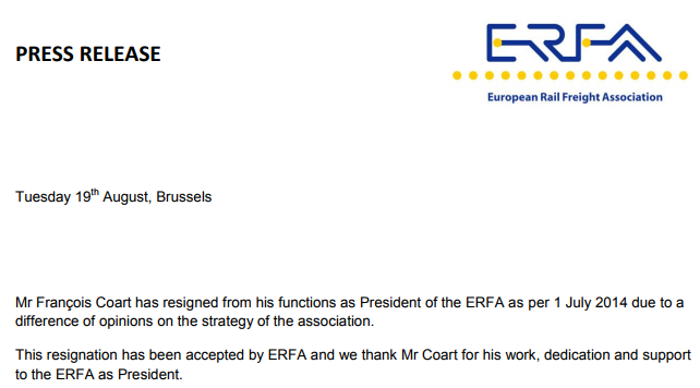 Change at ERFA board